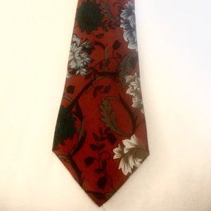 Pierre Cardin Multicolor Floral Print 100% Silk Necktie